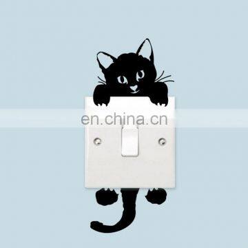 Funny Cute Cat Switch Sticker PVC Wall Sticker Home Switch Decoration