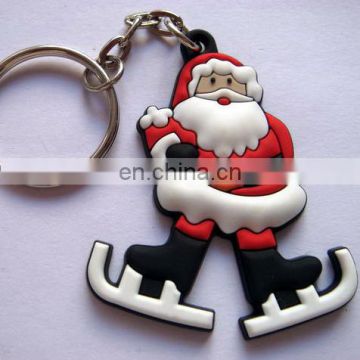 Kriss Kringle Skiing pvc keychain Christmas present low in price