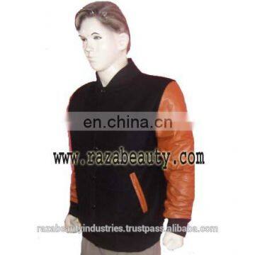 Black & Brown Varsity Jackets, Custom Logo Baseball Jackets, Camel Letterman Jackets, Wool Leather Bomber Jackets