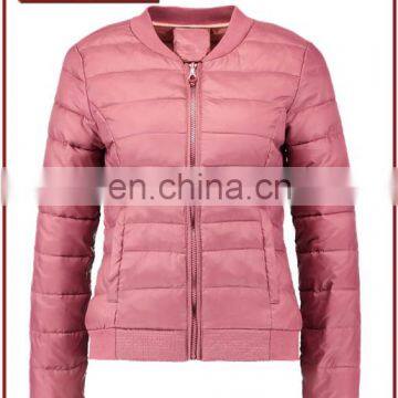 Factory OEM Quilted Padded Bomber Jacket Women Various Colors