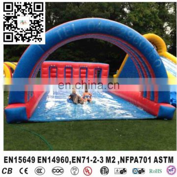 Four lane giant inflatable slide climbing slip n slide for adult and kids