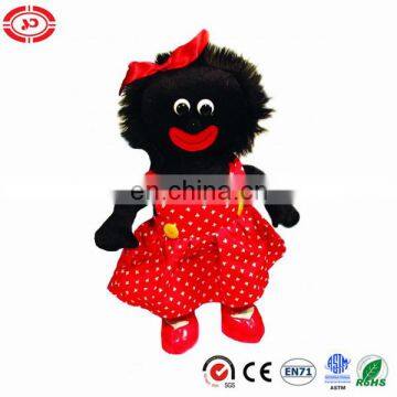 Happy toy plush stuffed golliwog with red PU shoes