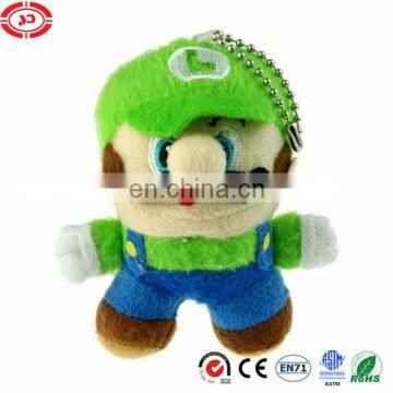 Super mario plush mini keychain game character luigi toy stuffed doll