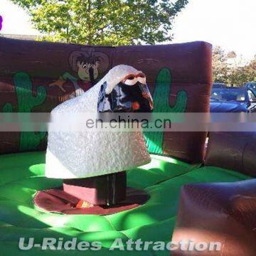 New Funny Inflatable Machine Bull Riding Baby Sheep Rodeo For Kids