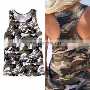 Women Tank Tops Camouflage Wild Round Neck Sleeveless Casual Vest Clothing photo-3