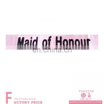 Satin Bridal Maid of Honour Sash 100 love sashes