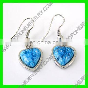 Fashion Stainless Steel Murano Big Chandelier Drop Earrings photo-4