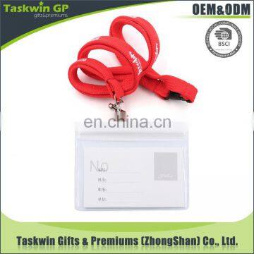 custom polyester tublar lanyards with clear badge holder, card holder