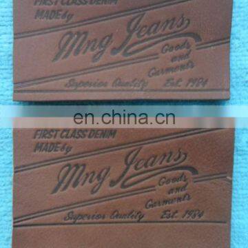 simple style custom genuine leather labels for sale