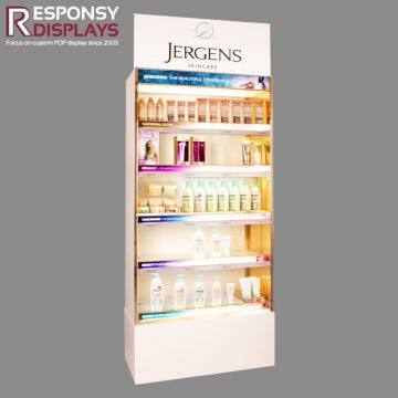 Composite material multifunctional custom five-tier floor cosmetic display cabinet