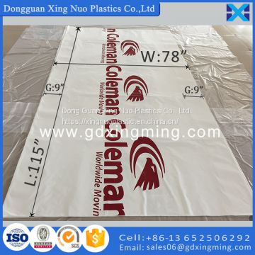 Customized Logo Printing Mattress Packing Bag for Moving and Storage Pillow Top