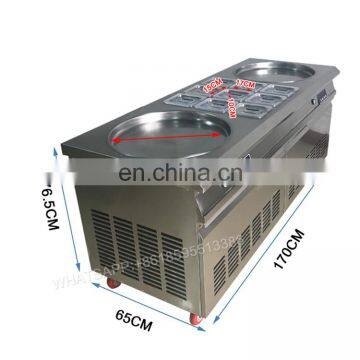 Commercial Thai Roller Icecream Flat Pan Thailand Rolled Instant Stir Fry Ice Cream Cold Plate Fried Ice Cream Roll Machine photo-7