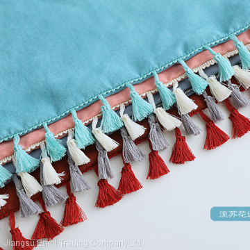 Nordic Style Suede Tassel Cushion photo-4