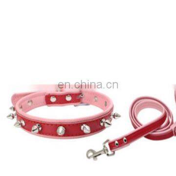 Single Row Anti-bite Rivet Pet Leather Collar Leash Training Dog Pulling Rope Pet Neck Chain Pet Supplies photo-3