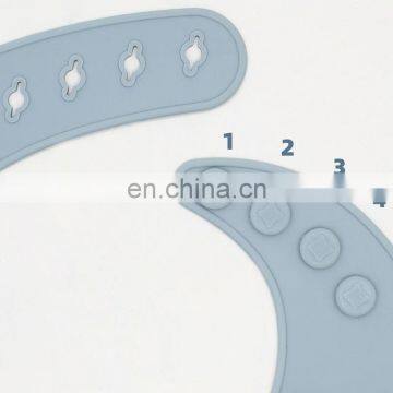 Super Soft Adjustable Baby Feeding Bibs With Food Catcher Pocket Silicone Baby Bibs Waterproof Bibs photo-4