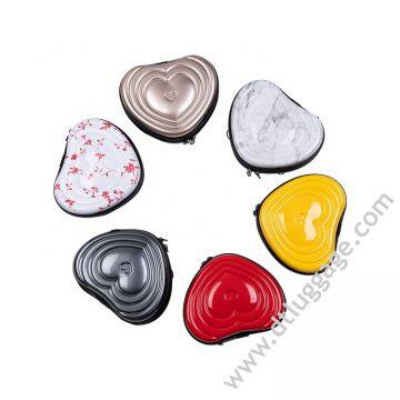 Heart-Shaped Hard shell beauty case for cosmetic make up