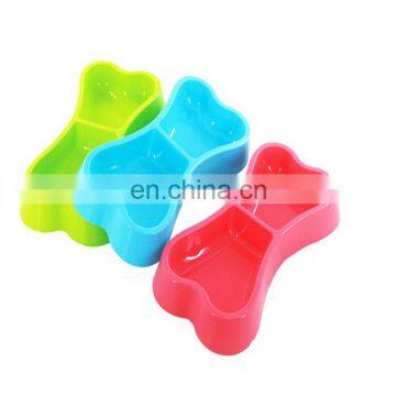 Manufacturer wholesale cheap bone shape plastic pet bowl for dog