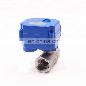 12V 24V 220V stainless steel 2 way 3 way automatic control mini brass motorized ball valve DN15