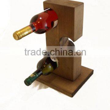 Custom logo and painted color solid wooden wine bottle holder,wood wine rack