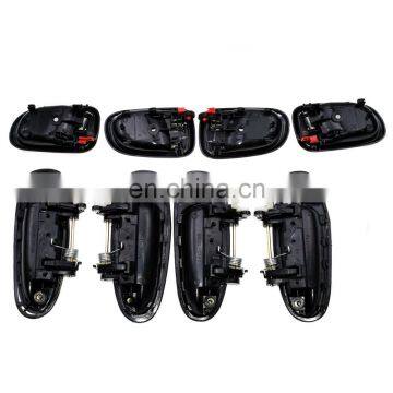 Door Handle Black Outside Black Inside Kit Set 8 For Toyota Corolla 6920512130 photo-2