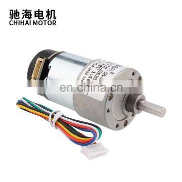 ChiHai Motor CHR-GM37-3429ABHL 37mm Eccentric Large Torque Metal Tubular DC Gear Motor With Encoder For Balancing Trolley/Robot