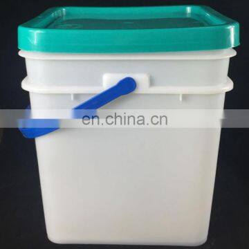 4-галлонная квадратная пластиковая ведро пищевого качества с ручкой и крышкой photo-5