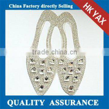 Y0912 China wholesale shoes design glass hot fix rhinestone applique,rhinestone patch hot fix,hot fix rhinestone patch