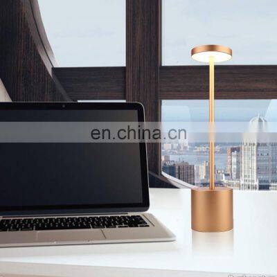 Noble Modern Spa Aluminum Rechargeable Battery Operated Wireless Led Hotel Table Lamp photo-5