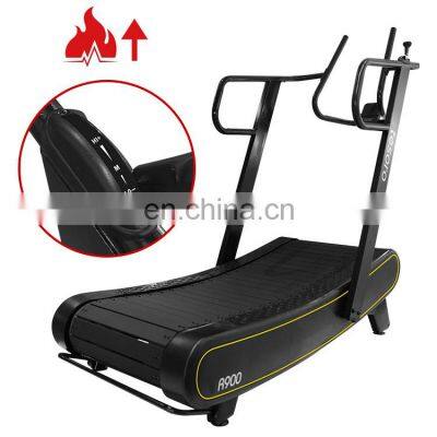 gym fitness manual treadmill self powered commercial curved treadmill non motorized running machine  multi gym equipment