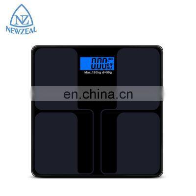 Hot Sale AAA Battery 180Kg Digital Abs Plastic Glass Bathroom Scale Backlit Digital Body Weight Scale