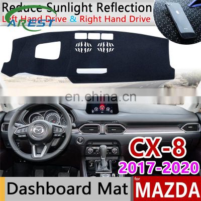 for Mazda CX-8 2017 2018 2019 2020 Anti-Slip Mat Dashboard Cover Pad Sunshade Dashmat Protect Carpet Car Accessories Rug CX 8