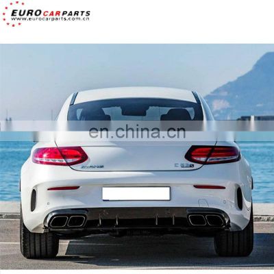 2019 c63 cou diffuser for C-class W205 sport 2019year to C63S style PP diffuser with exhaust tips