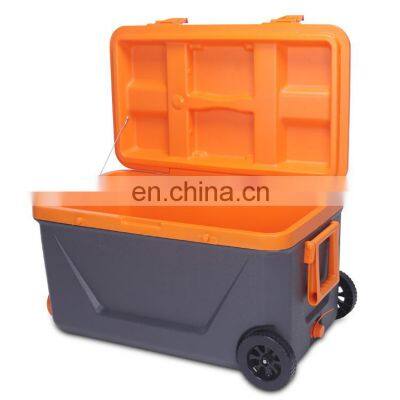 Portable Insulated 45 Liter Cooler Box Wheeled Beach Cooler for Camping