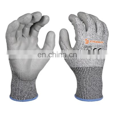 Industrial Waterproof Blue Smooth Black Sandy Nitrile Dipped Glove