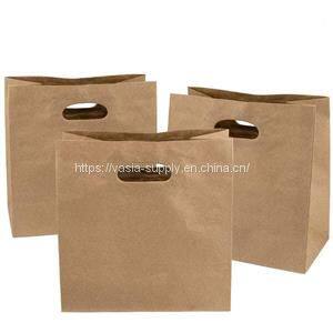 Wholesale heavy duty cheap brown kraft paper bags with handles Eco Friendly Packaging