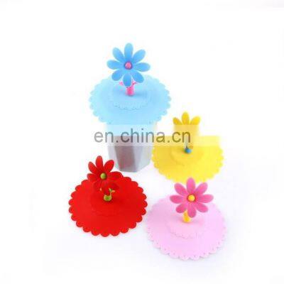 Colorful New Design Flower Shaped Silicone Cup Lid Cup Cover photo-5