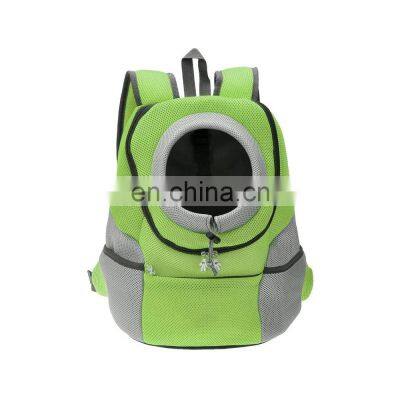 Hot sell fashion ventilate safety cheap capsule shaped double sling backpack for small pet