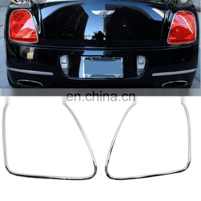 Tail Light Lamp Bezel Cover Chrome Trim For Bentley Continental Flying Spur 4D