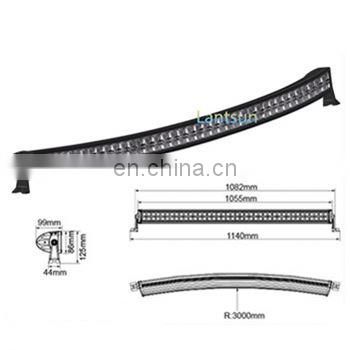 Lantsun 44inch JK GMC ram 2500 3500 curved roof mounting led light bar