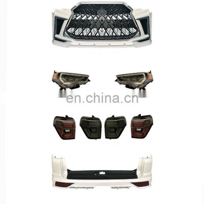 Car PP Body kits for 4 Runner 2010-2021 Upgrade Lexus Style Bumper Guard Head light Tail Lamp