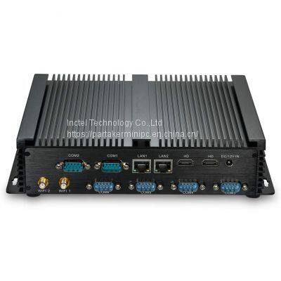 Partaker I4 Industrial Mini PC With 6 COM 2 HDMI 2 Lan Black Color Intel i3 4005u 4010u i5 4200u i7 4500u Processor photo-5