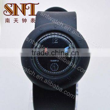 SNT-SI038B silicone watch black odm silicone watch bracelet type