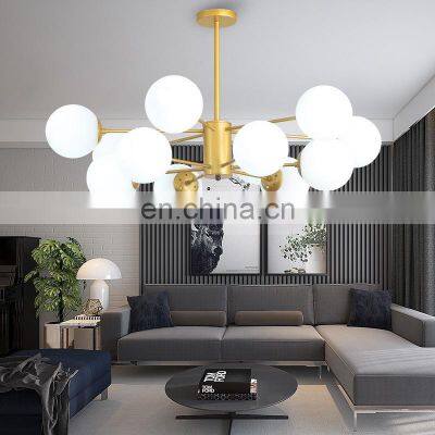 Modern Ceiling Light Glass Decor Chandelier Home Indoor LED Pendant Ceiling Lights photo-3
