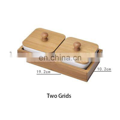 Hot Selling Divided Premium Kitchen Household Bamboo Storage Tray With Lids PantryOrganizer Kitchen & Tabletop photo-3