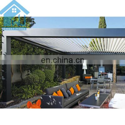 Aluminum Motorized Louvre Gazebo Pergola System for Garden BBQ