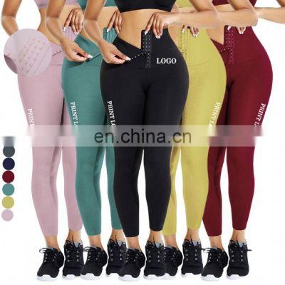 Custom Compression Women Hook Leggings Waist Trainer Black Woman