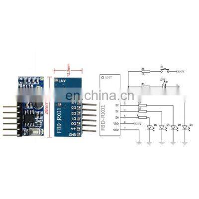 433 3-key EV1527 Learning Code Wireless rf 433mhz Remote Control Micro Transmitter Module photo-3