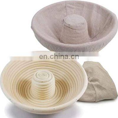 Hot Sale Circular Brotfom Banneton Proofing Basket With Center Riser