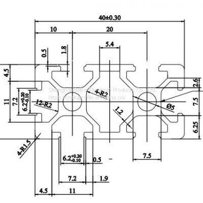 MK-6-2040 T5 2040 Industrial Aluminium Alloy Extrusion Profile Extrude V-Slot European Standard Silver Anodized for 3D Printer Factory Price photo-2