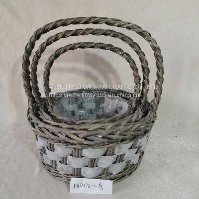 Manufacturer Wholesale Willow Material Wickerbasket Hand Woven Cheap Price